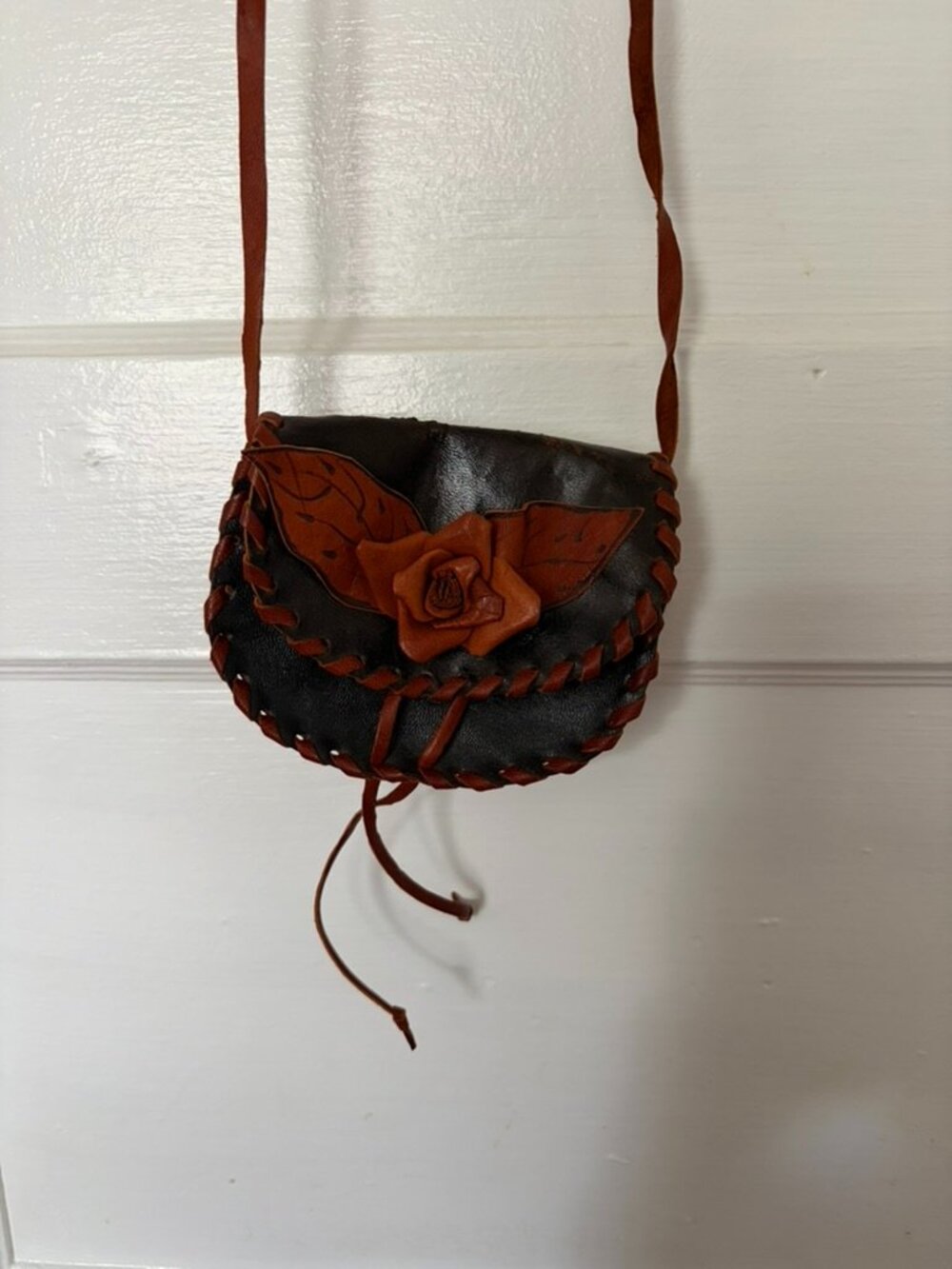 Handcrafted MX leather change purse